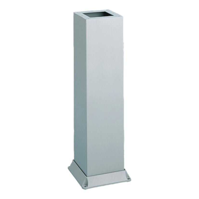 nVent HOFFMAN AP33B88 P1 Bolt Down Pedestal, 33 in L x 8 in W x 8 in D, For Use With CONCEPT™ and INLINE™ 4 x 4 in Pedestal HMI Enclosures and ProLine™ 8 x 8 in Pedestal Sloped Front Enclosures, Steel, Medium Gray