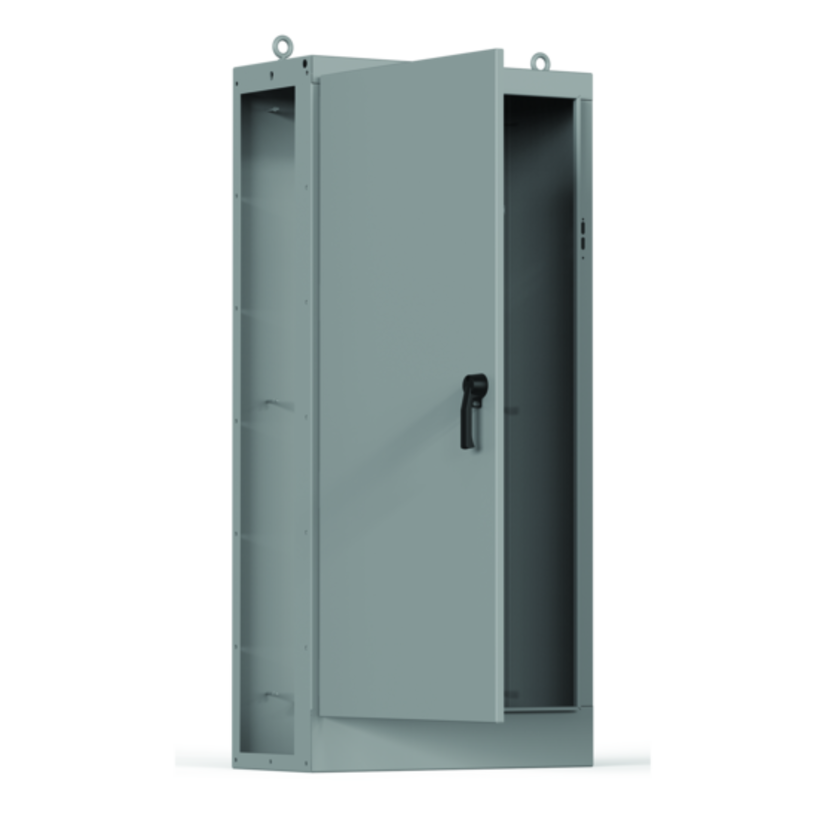 nVent HOFFMAN AU84X4018LLP Universal Free-Stand, Left Side Open, 84.13x40.24x18.11, Gray, Mild Steel