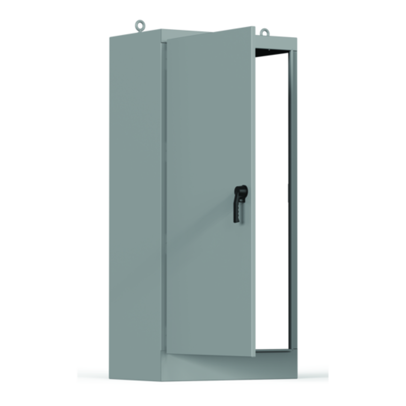 nVent HOFFMAN AU84X4018RLP Universal Free-Stand, Right Side Open, 84.13x39.76x18.11, Gray, Mild Steel