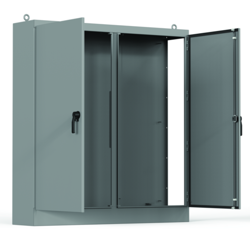 nVent HOFFMAN AU84X7824RLP 2-Door Right Side Open Disconnect Modular Universal Enclosure, 78-1/2 in W x 24.13 in D x 84.13 in H, NEMA 3R/4/12 Rating, Mild Steel