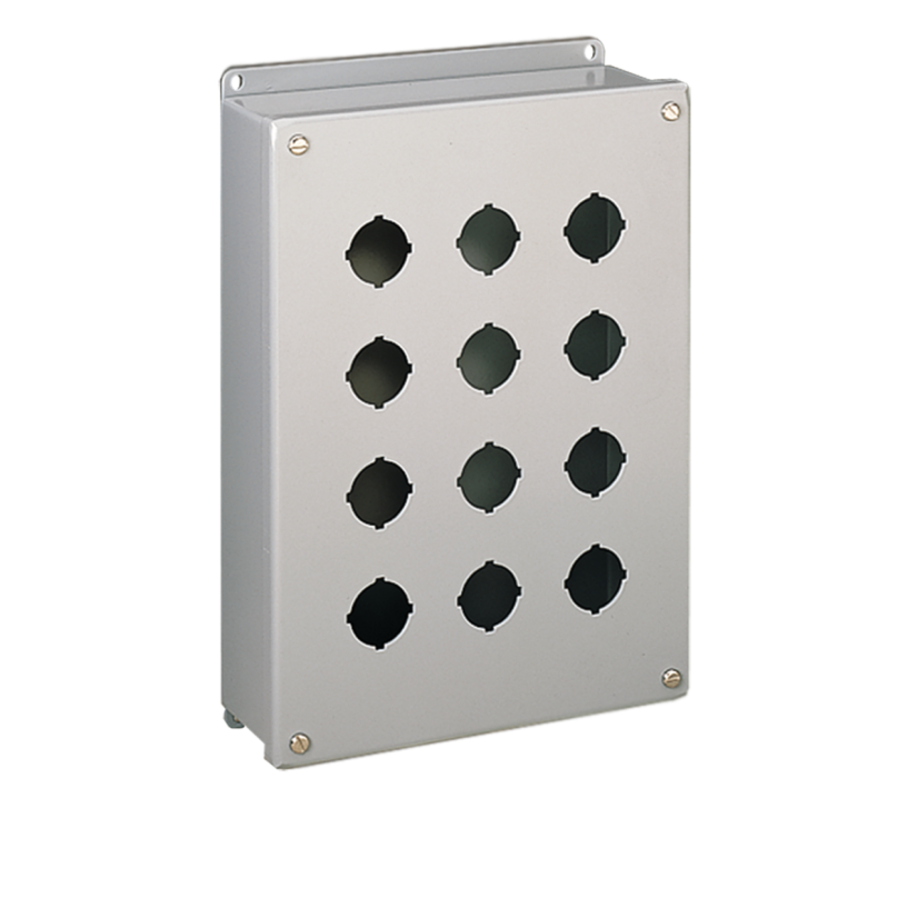nVent HOFFMAN E2PBSS PB1S Pushbutton Enclosure, 5-3/4 in L x 3-1/4 in W x 2-3/4 in D, 2 Outlets, NEMA 4X/IP66 NEMA Rating, 304 Stainless Steel