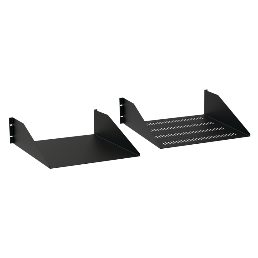 nVent HOFFMAN EMS1918 Rack Mount Solid Shelf, 5-1/4 in H x 19 in W x 18 in D, 3RU Rack, Steel