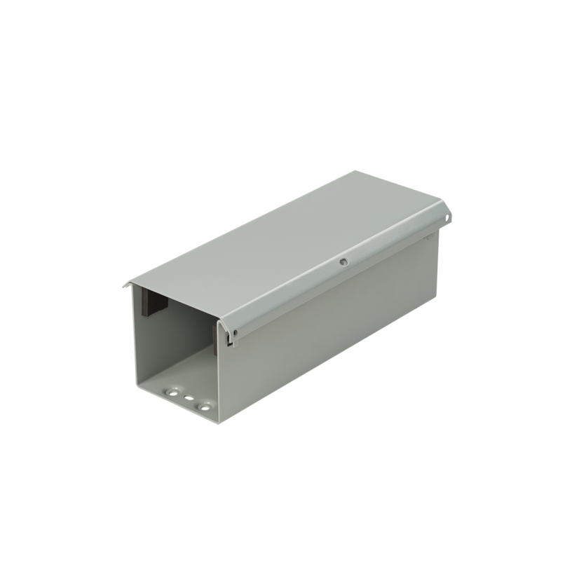 Hoffman F88T3R120 F30G Lay-In Straight Section Wireway, 120 in L x 8 in W x 8 in H, Hinged Cover, Steel