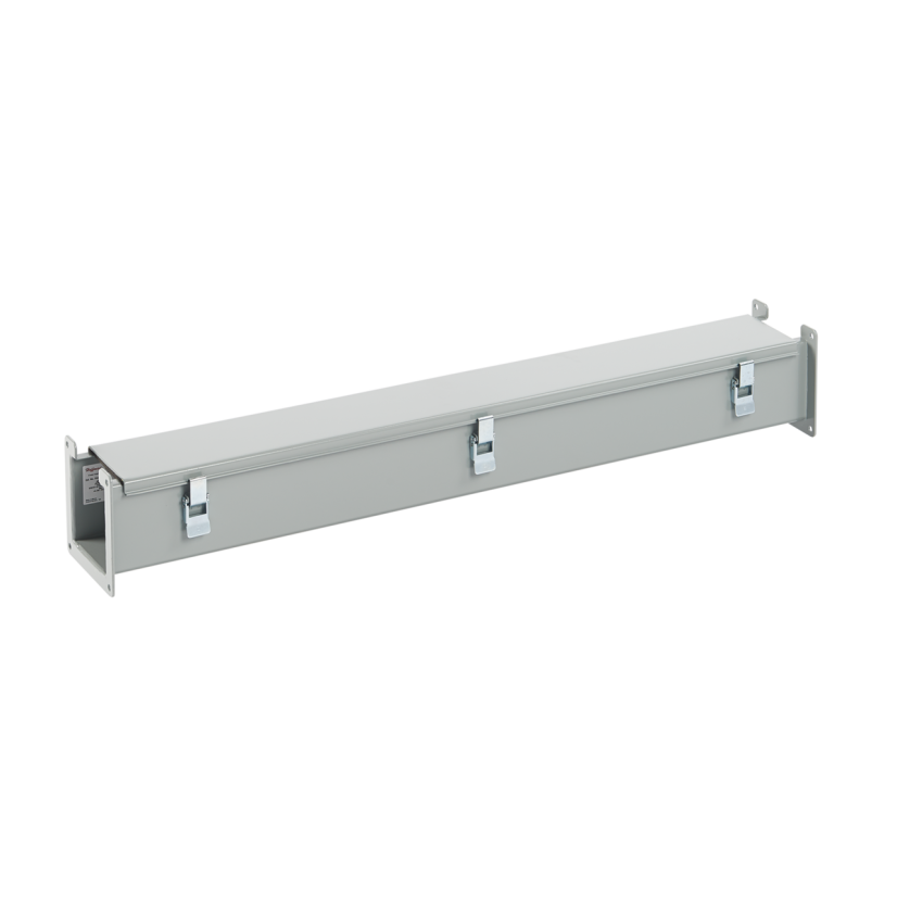 Hoffman F126L36 F10 Lay-In Straight Section Wireway, 36 in L x 12 in W x 6 in H, Butt Hinged Cover, Steel
