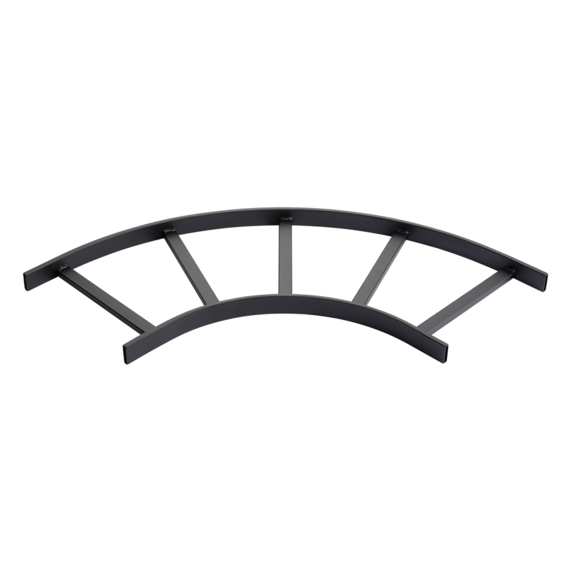 nVent HOFFMAN L90HB12BLK DCR Horizontal E-Bend Section, 12 in W Tray, 90 deg, Steel