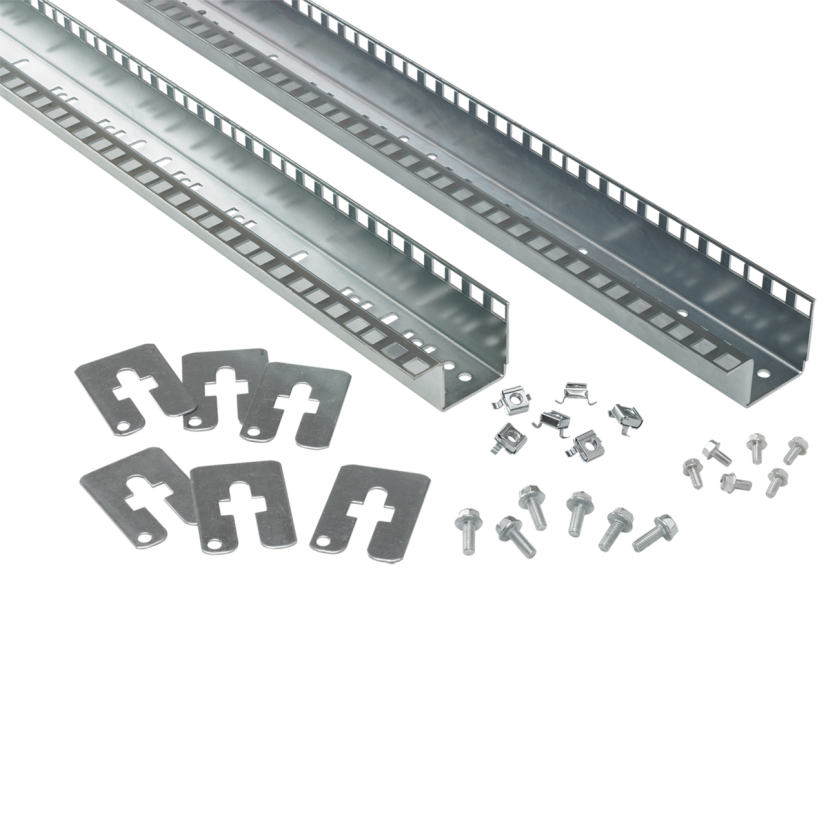 Hoffman PRA197TP P20 Tapped Hole U-Shaped Rack Angle, For Use With ProLine 700 mm Enclosure Frames, 19 in Rack, 13-Rack Unit, 14 ga Steel