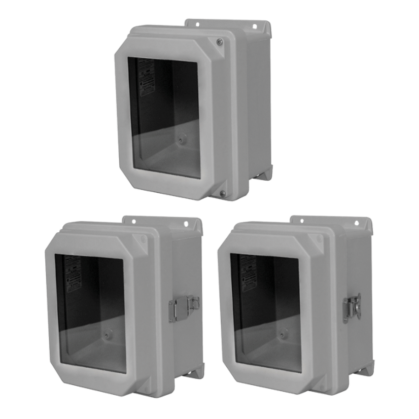 nVent HOFFMAN RVJB1210HWPL2 RVJ Industrial Enclosure, x 11.32 in W x 5.6 in D x 13.32 in H, NEMA 3, 3R, 4, 4X, 12, 13, IP66 NEMA Rating, Fiberglass