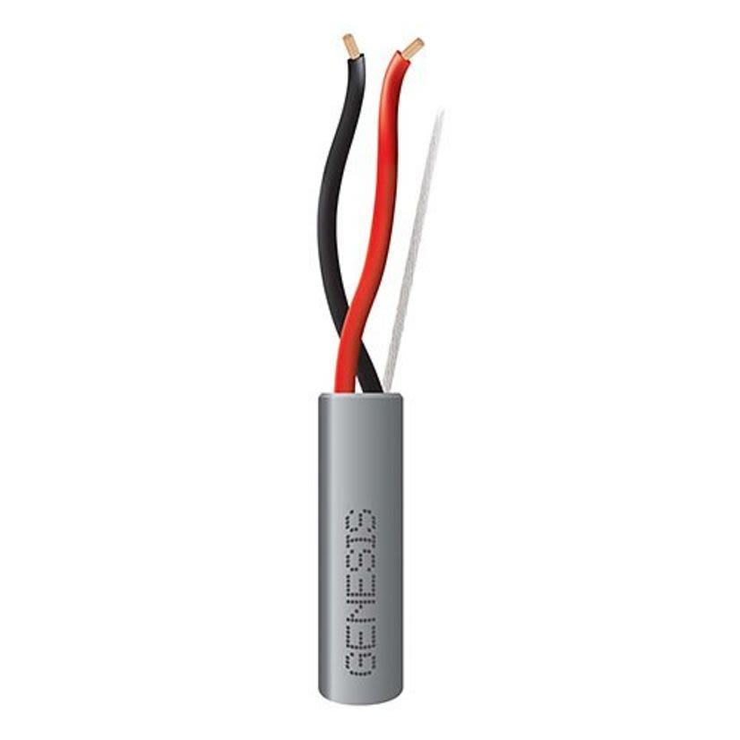 Southwire Genesis Cable 21141109 Genesis Type CMR/CL2R/FT4 Unshielded Low Voltage Cable, Pull Box Packaging, 300 V AC, (2) 18 AWG Bare Stranded Copper Conductor, 1000 ft L
