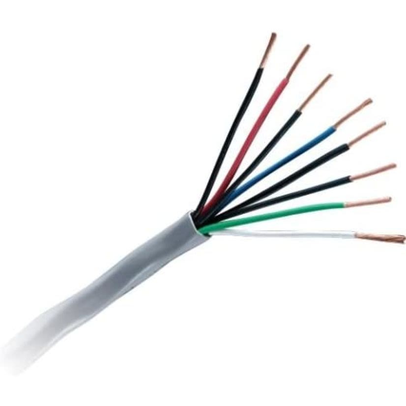 Genesis Cable 21171009 Genesis Type CMR/CL2R/FT4 Unshielded Low Voltage Cable, Reel Packaging, 300 V AC, (8) 18 AWG Bare Stranded Copper Conductor, 1000 ft L