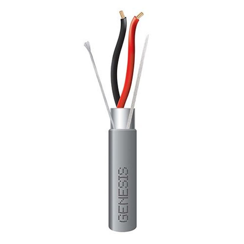 Genesis Cable 22021109 Genesis Type CMR/CL2R/FT4 Shielded Low Voltage Cable, Pull Box Packaging, 300 V AC, (2) 22 AWG Bare Copper Conductor, 1000 ft L