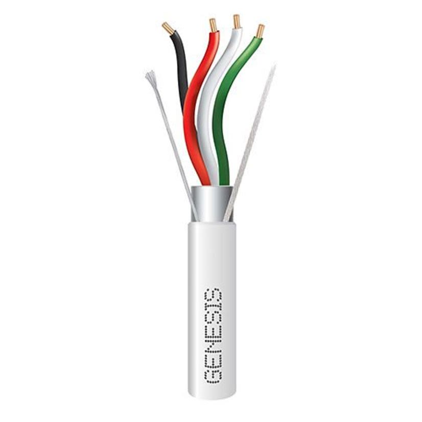 Genesis Cable 32151112 Genesis Type CMP/CL2P/FT6 Shielded Low Voltage Cable, Pull Box Packaging, 300 V AC, (4) 18 AWG Bare Stranded Copper Conductor, 1000 ft L