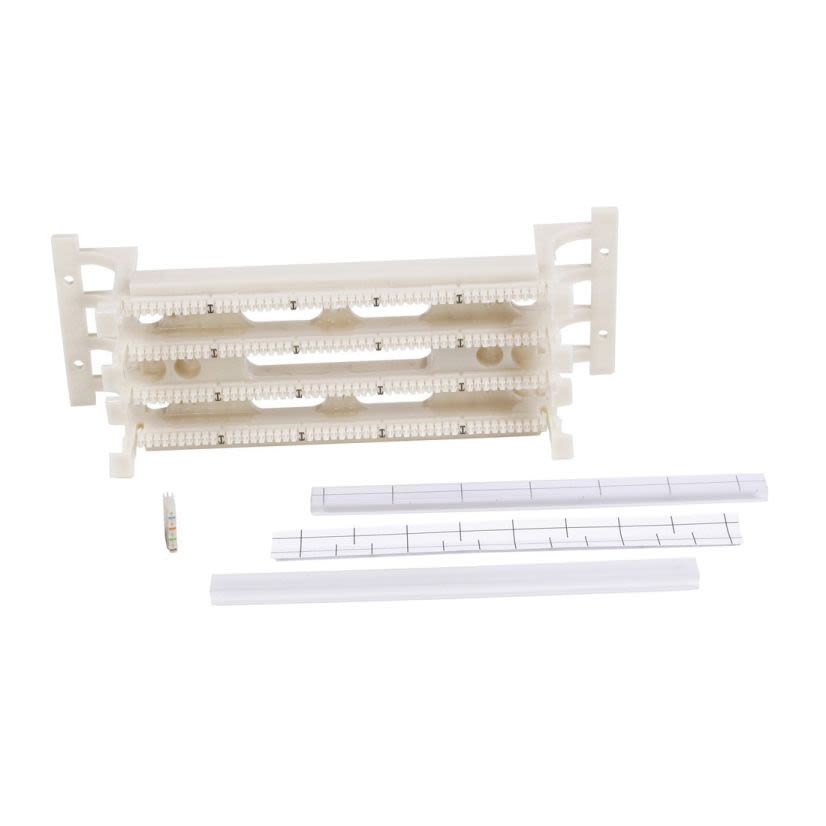 PREMISE WIRING SPEEDGAIN® 110BLK100FTK5 Field Termination Kit With Legs, (5)-Pair Connectors, 110 Style Block, 100 Pair Count, Cat 5e, White