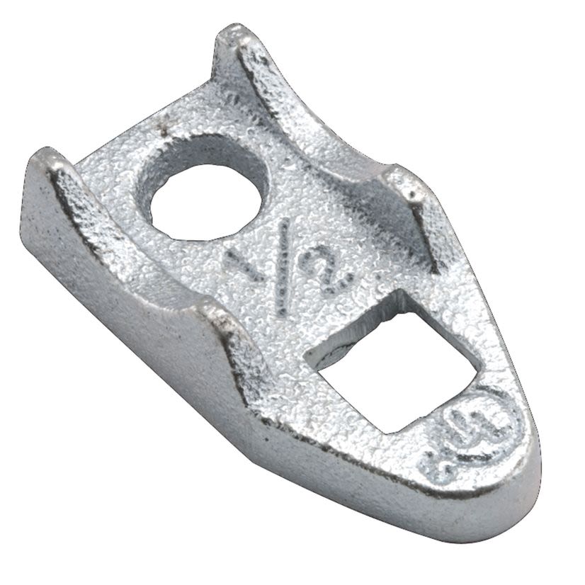 Hubbell RACO 1344 Conduit Clamp Back, 1 in, 1-1/4 in, For Use With IMC/Rigid Conduit, Malleable Iron, Electro-Plated Zinc