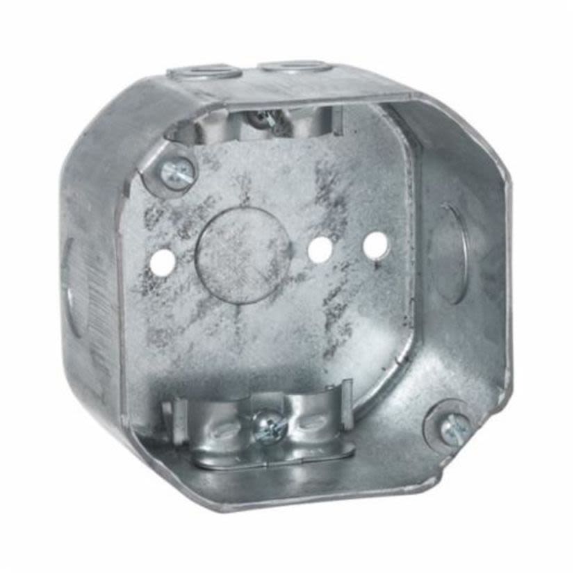 RACO 175 Octagon Box, Steel, 21.5 cu-in, 7 Knockouts