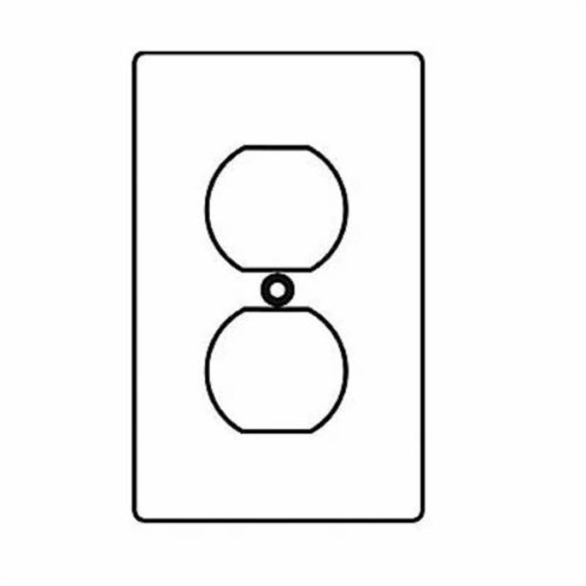 Hubbell Killark 1FA FS/FD Device Box Cover, 4-9/16 in L x 2.813 in W, Stamped Aluminum