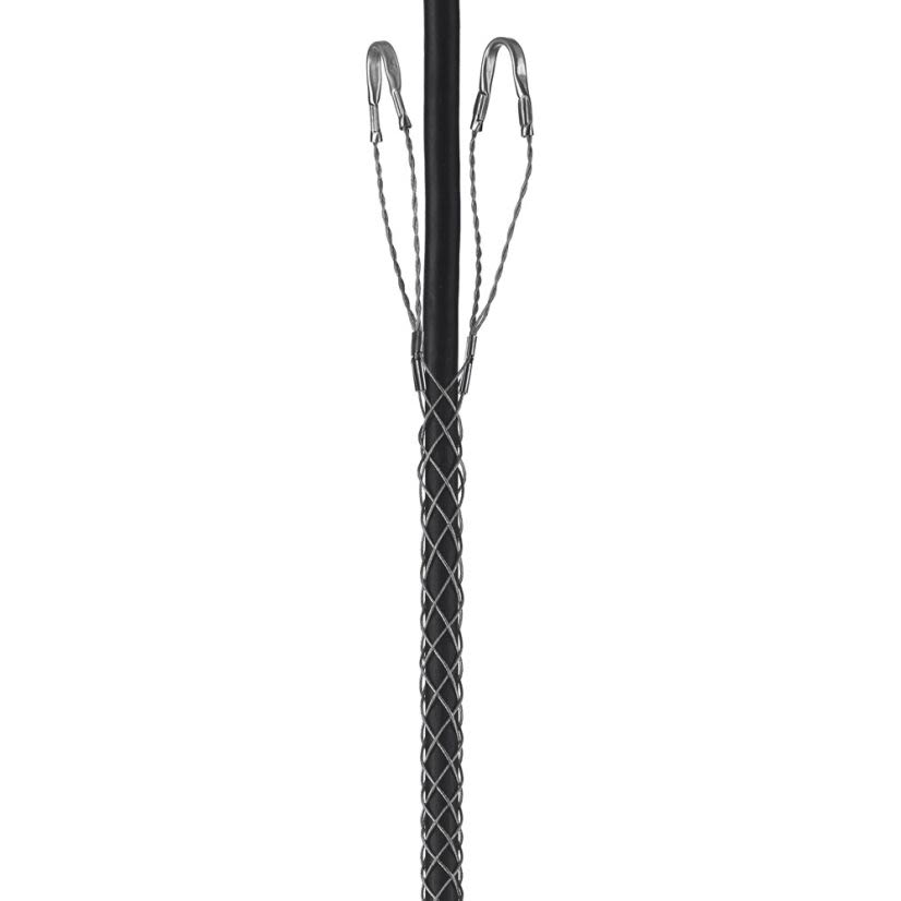 Hubbell Wiring Device-Kellems 02201005 Closed Mesh Double Eye Standard Duty Woven Support Grip, 1610 lb Breaking Strength, 1 to 1.24 in Cable, Bronze, Metallic/Tin Coated