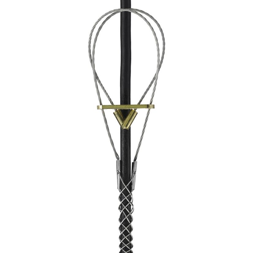 Hubbell Wiring Device-Kellems 02216029 Closed Mesh Light Duty Service Drop Standard Universal Eye Woven Support Grip, 1020 lb Breaking Strength, 1 to 1.18 in Cable, Bronze, Metallic/Tin Coated