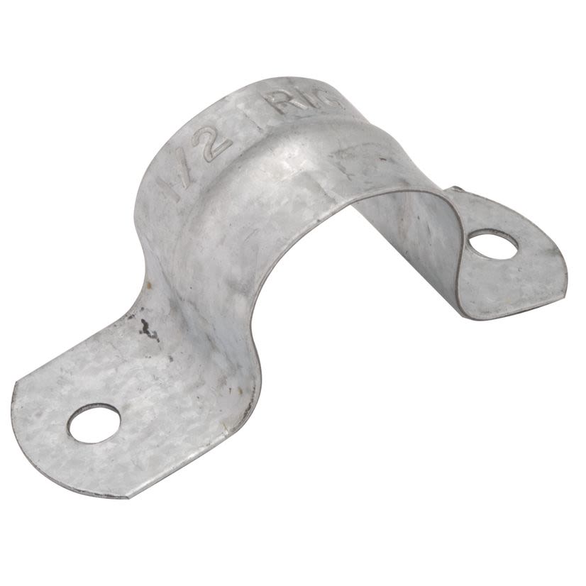 RACO 2234 2-Hole 1-Piece Conduit Strap, 1 in, For Use With IMC/Liquidtight Flexible Non-Metallic/Rigid Conduit, Steel, Electro-Plated Zinc