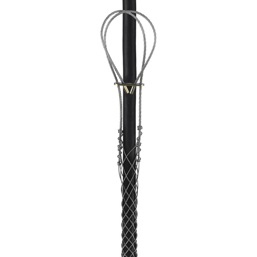 Hubbell Wiring Device-Kellems 02401054 Closed Mesh Single Weave Universal Eye Standard Duty Support Grip, 4490 lb Breaking Strength, 1.2 to 1.49 in Cable, Stainless Steel