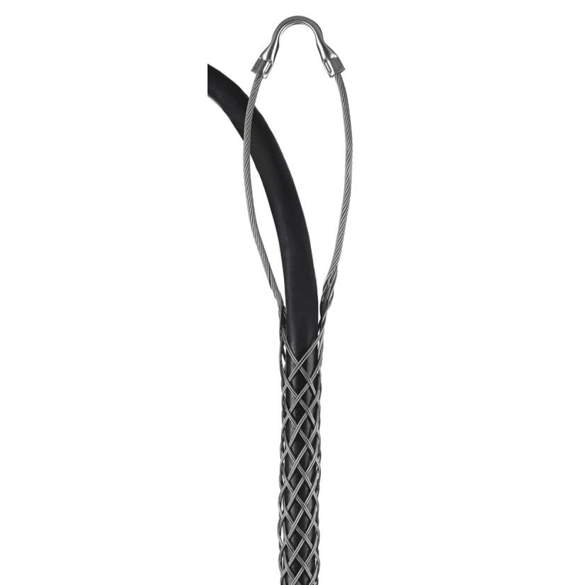 Hubbell Wiring Device-Kellems 02406013 Closed Mesh Double Weave Single Eye Heavy Duty Support Grip, 11150 lb Breaking Strength, 1.5 to 1.99 in Cable, Stainless Steel
