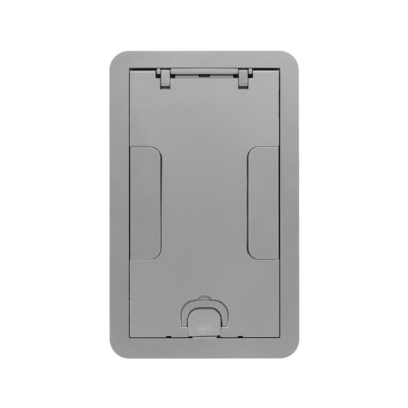 Hubbell Wiring Device-Kellems SystemOne™ 24GCCVRALU Standard Floor Box Cover, 11-5/8 in L x 7-3/8 in W, Die Cast Aluminum