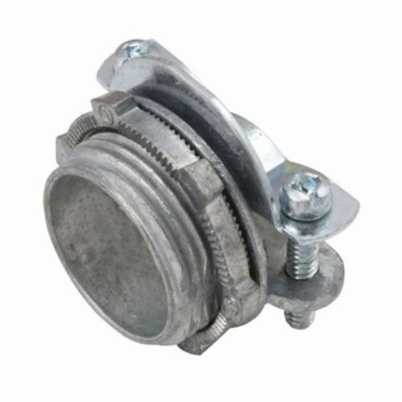 Hubbell RACO 2864 Non-Watertight Service Entrance Cable Connector, 1 in Knockout,) 10 AWG Conductor, Die Cast Zinc