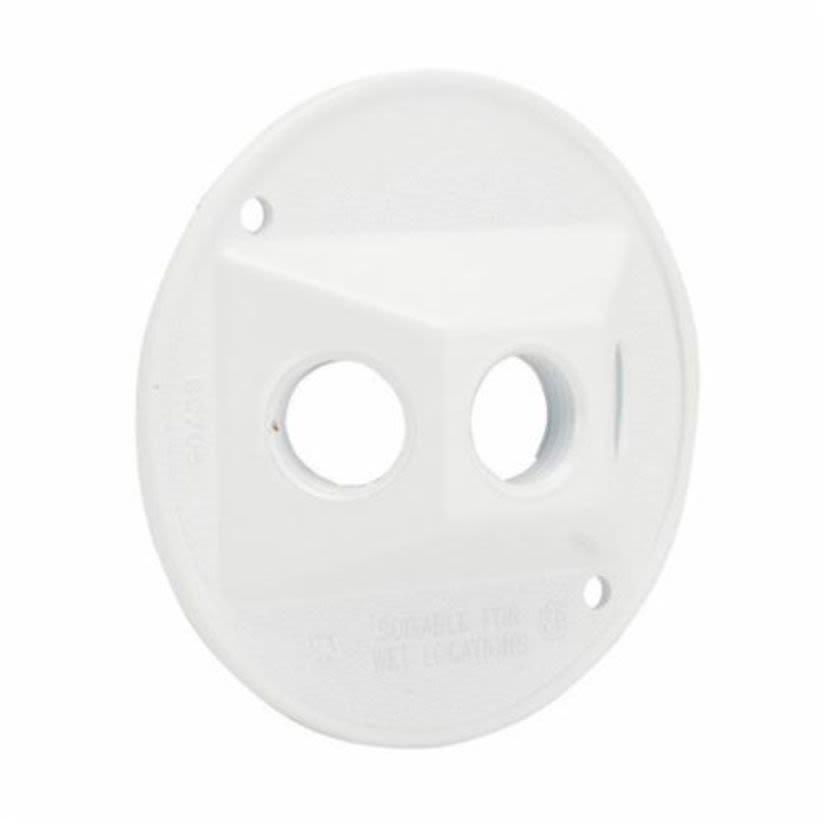 Hubbell BELL 5197-1 Weatherproof Cluster Cover, 4-1/8 in Dia, Die Cast Aluminum