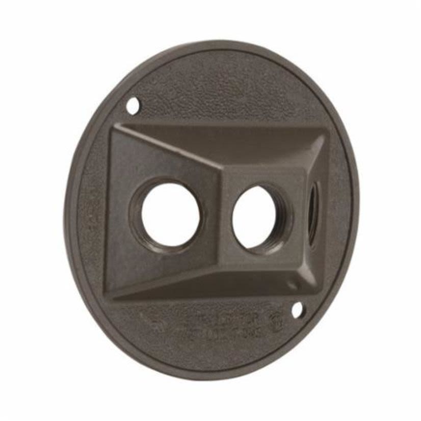Hubbell BELL 5197-2 Weatherproof Cluster Cover, 4-1/8 in Dia, Die Cast Aluminum