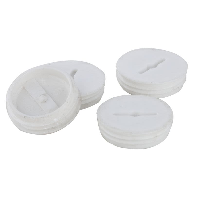 BELL 5270-1 Closure Plug, 3/4 in NPT Thread, Lexan Polycarbonate, White