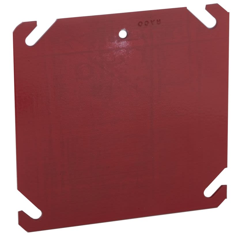 RACO 911-8 Blank Flat Box Cover, 4 in L 4 in W 0.06 in D, Flat Cover, Stamped Steel