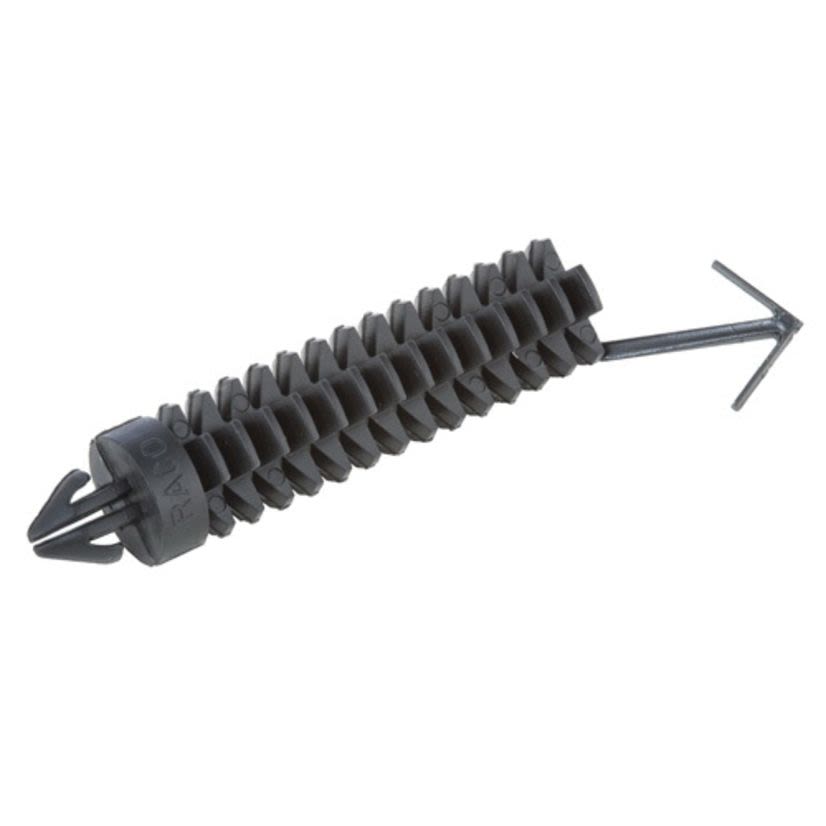 Hubbell RACO 978 Rigid Far Side Support, 1/2 in L x 1/2 in W, Plastic, Black