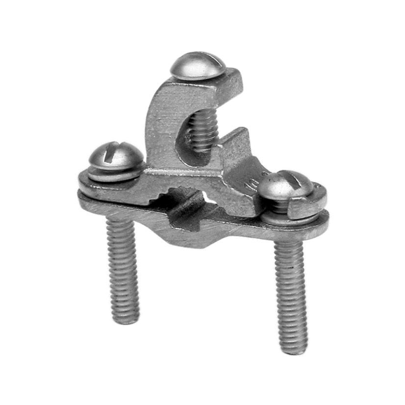 BURNDY C11K16D Ground Clamp, 3/8 to 1 in Rod, 10 to 2 AWG Conductor, Cast Bronze