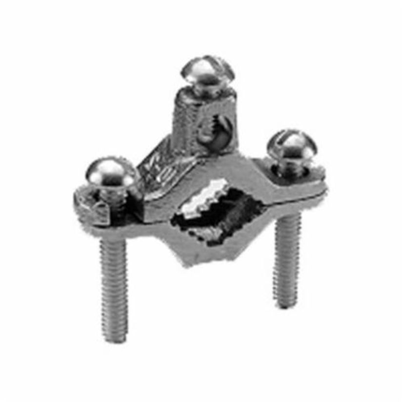 Hubbell BURNDY C22D Grounding Clamp, 10 to 2 AWG Conductor, Cast Bronze