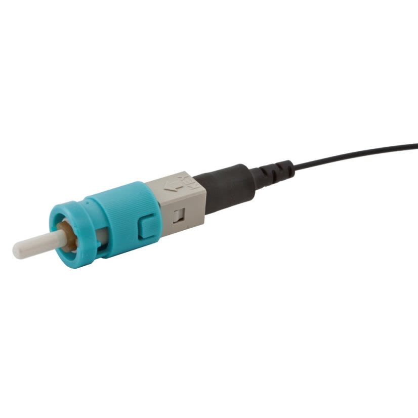 Hubbell Wiring Device-Kellems 2CLICK OptiChannel™ FCST50GM12 Pre-Polished Fiber Optic Connector, ST Connector, 125 um OM2 Multi-Mode Fiber, Zirconia Ferrule