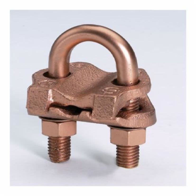 Hubbell BURNDY GAR1929 Mechanical Grounding Connector, 2-1/2 to 2-7/8 in Rod, 2/0 AWG to 250 kcmil Conductor, Copper Alloy