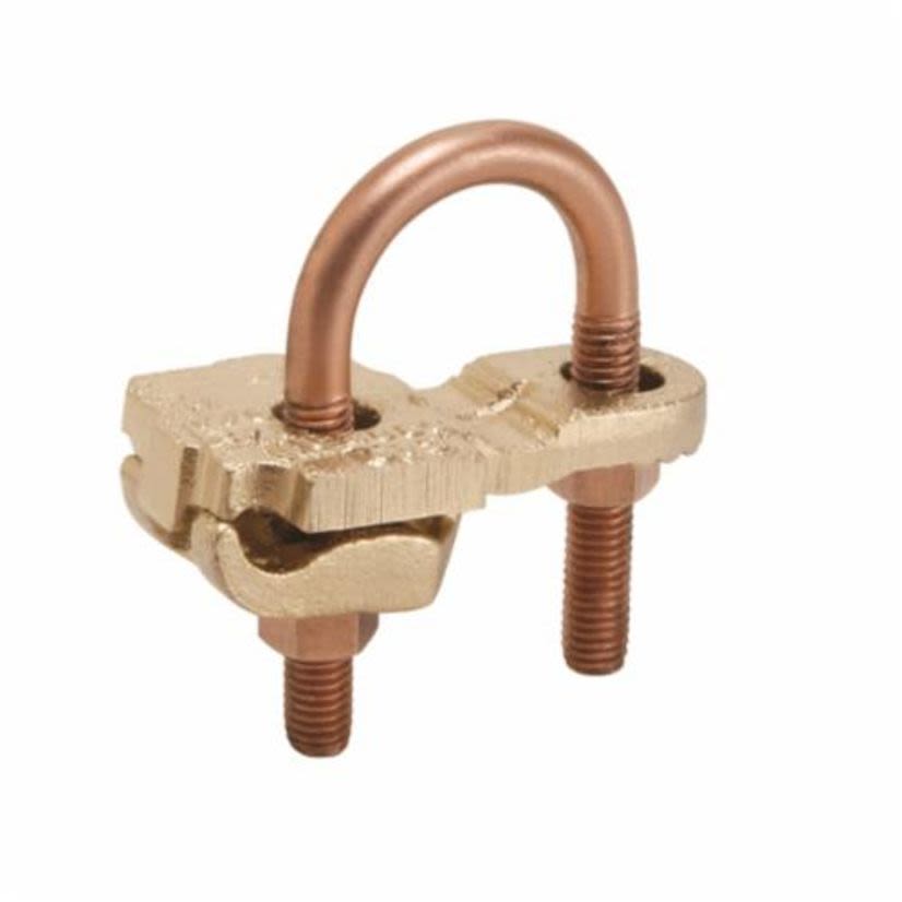 Hubbell BURNDY GAR3904BU GAR-BU Mechanical Grounding Connector, 2-1/2 to 3-1/2 in Rod, 4 to 4/0 AWG Conductor, Copper