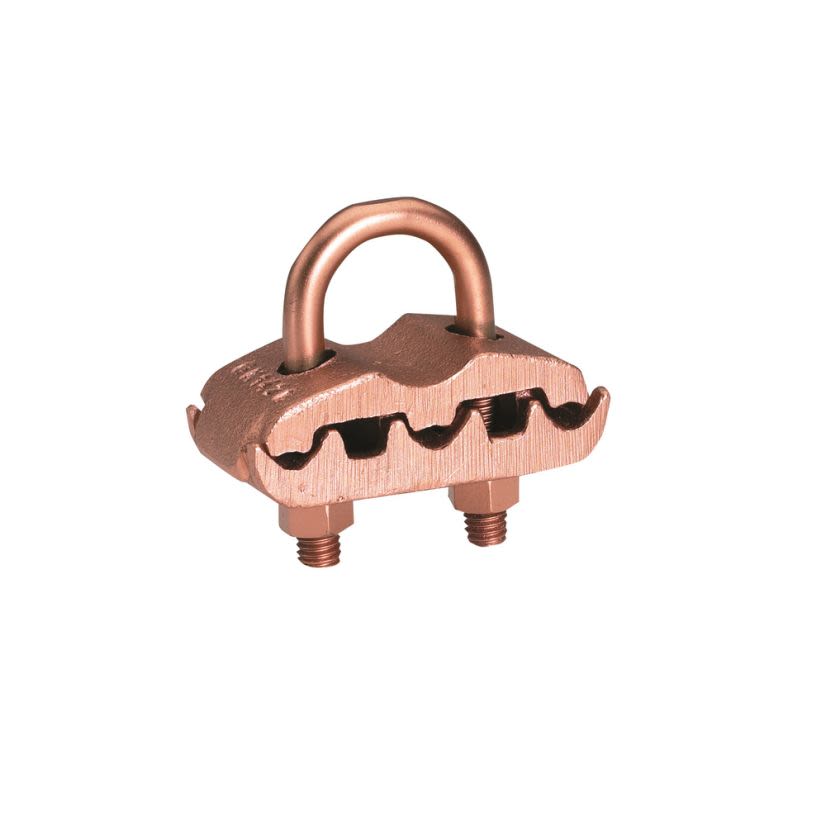 Hubbell BURNDY GK6426 Mechanical Grounding Connector, 5/8 to 3/4 in Rod, 4 to 2/0 AWG Conductor, Copper Alloy