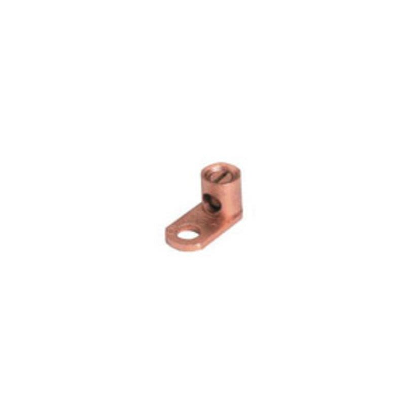 Hubbell BURNDY GKA4C Type GKA Direct Burial Ground Terminal, 14 to 4 AWG Solid/Stranded Copper Conductor, 5/16-24 Stud, Copper Alloy