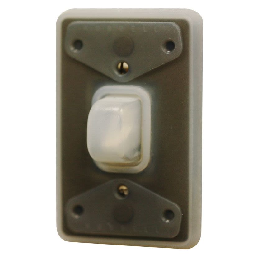 Hubbell Wiring Device-Kellems HBL1795 Molded Weatherproof Electrical Box Cover, 4.63 in L x 2.94 in W, Toggle Switch Cover, Thermoplastic