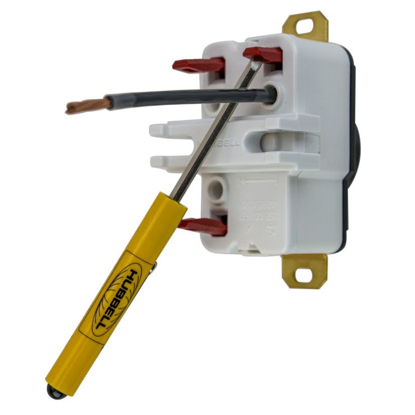 Hubbell Wiring Device-Kellems Twist-Lock HBL2310ST Grounding Single Flush Locking Receptacle, 125 V, 20 A, 2 Poles, 3 Wires, Black