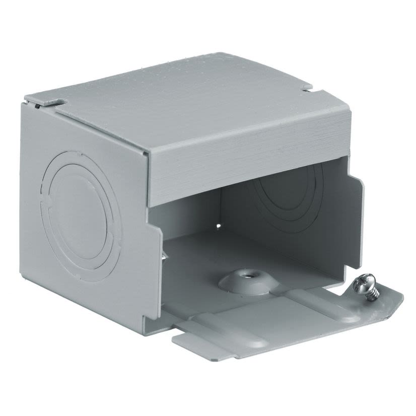 PREMISE WIRING HBL3010CGY Standard Entrance Fitting With 1/2, 3/4, 1 in NPT Knockouts, For Use With HBL3000 Metal Raceway, Roll Formed Steel, Gray
