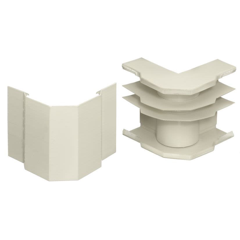 PREMISE WIRING HBL4718DFOIV Divided Full Capacity Large Radius Standard External Elbow, 90 deg Bend, 1-1/4 in Bend Radius, Roll Formed Steel
