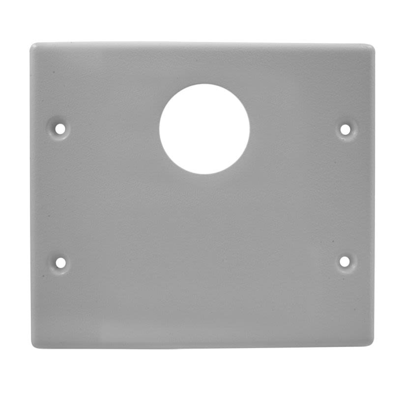 Hubbell Wiring Device-Kellems HBL4747AXGY HBL4750 Standard Cover Plate, 1.4 in Opening, For Use With HBL4750 Series Metal Raceway, Rolled Steel, Gray