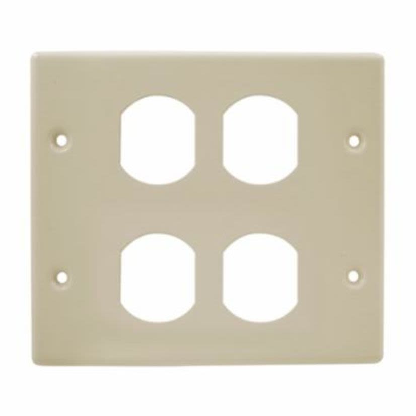 Hubbell Wiring Device-Kellems HBL4747BBIV 2-Gang 2-Duplex Opening Standard Cover Plate
