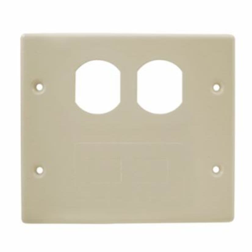 Hubbell Wiring Device-Kellems HBL4747BFIV 2-Gang 1-Duplex Opening 1-Blank Standard Cover Plate