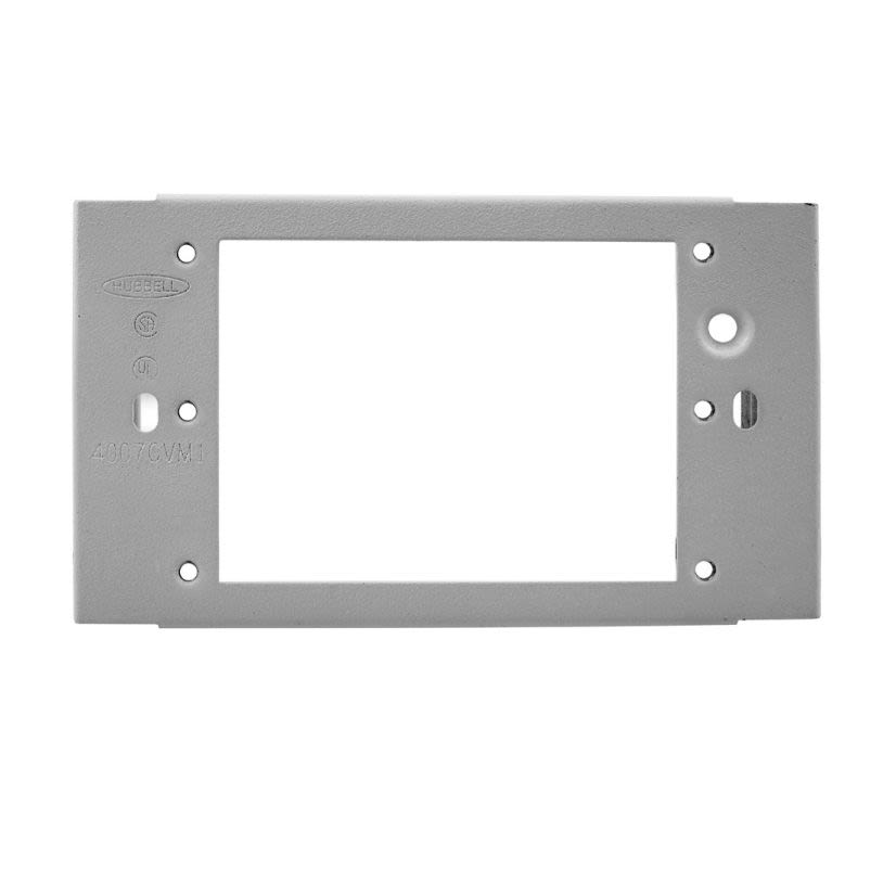 Hubbell Wiring Device-Kellems HBL4747CVMGY HBL4750 1-Gang Standard Device Cover Plate, For Use With HBL4750 Series Metal Raceway, Roll Formed Steel, Gray