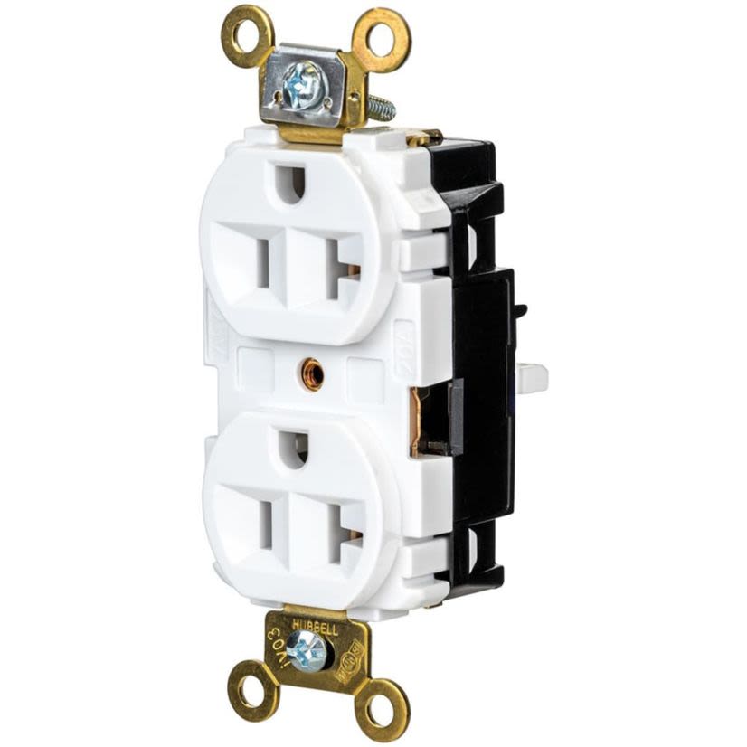 Hubbell Wiring Device-Kellems HBL5362STW Duplex Receptacle