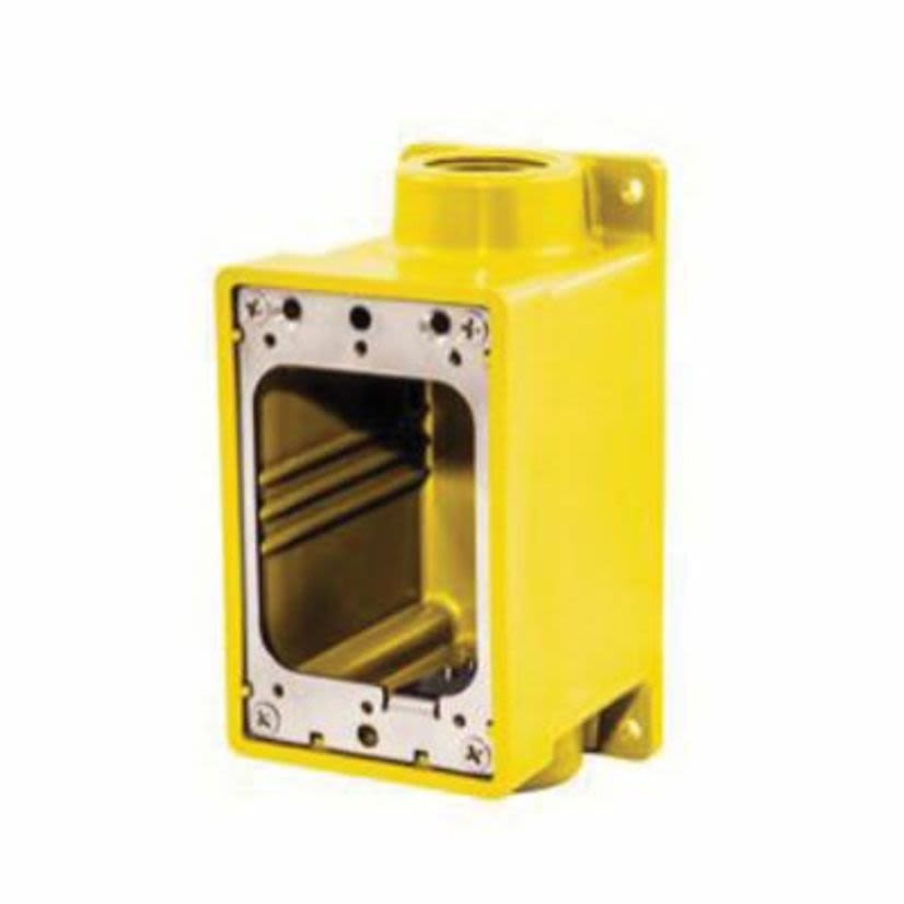 Hubbell Wiring Device-Kellems HBL60CM83A Watertight Device Box, Polybutylene Terephthalate, 22 cu-in Capacity, 1 Gangs, 2 Outlets, 5.92 in L x 2.77 in W x 3.53 in H