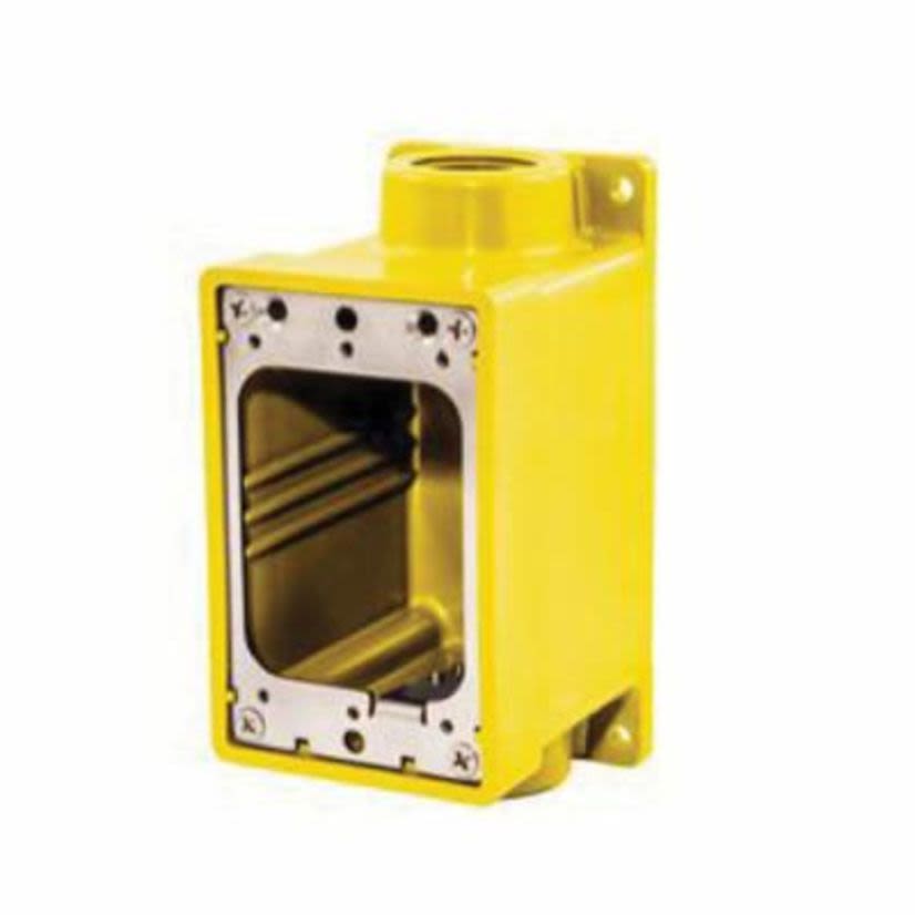 Hubbell Wiring Device-Kellems HBL60CM83AK Watertight FD Box Adapter, Polybutylene Terephthalate, 2 Outlets