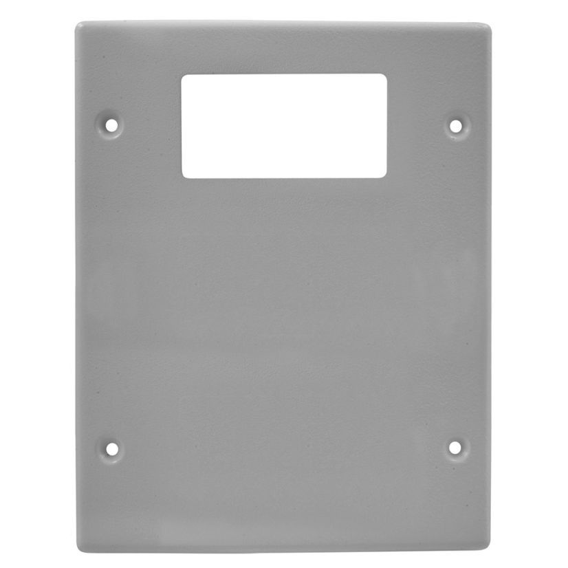 Hubbell Wiring Device-Kellems HBL6747RXXGY 2-Gang 1-Blank Removable Standard Cover Plate, For Use With HBL6750 Series Metal Raceway, Rolled Steel, Gray